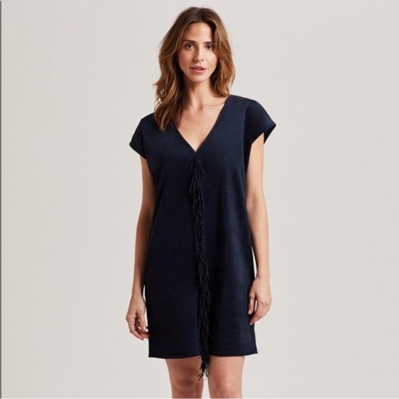 MARIE OLIVER Andi Ultra Suede Fringe Shift Dress XXS - Picture 1 of 3